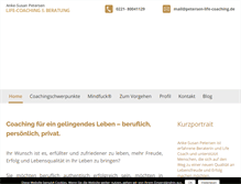 Tablet Screenshot of petersen-life-coaching.de